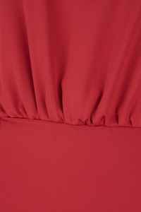 Vente chaude robe de créateur à la mode Actualee Mini robe rouge avec des détails de rides sur la partie supérieure - Product Image 3