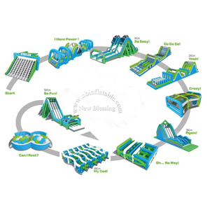 Gigante adulto gonfiabile 5k percorso a ostacoli evento gigante folle gonfiabile 5k ostacolo - Product Image 5