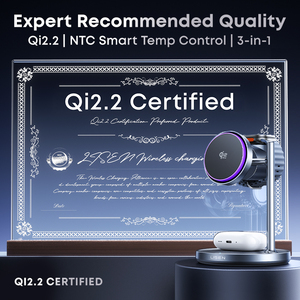 แท่นชาร์จไร้สาย LISEN 2026 รุ่นอัปเกรด 25W Qi2.2 3 in 1 แบบแม่เหล็ก สำหรับ <span class=keywords><strong>iPhone</strong></span> 17 16 15 <span class=keywords><strong>14</strong></span> นาฬิกา และ AirPods - Product Image 2