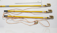 11kV 22kV 33kV Portable HV. Kit de mise à la terre avec piquets et pince de mise à la terre, câble en cuivre