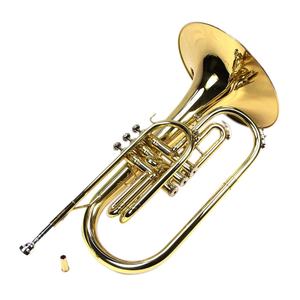 SEASOUND OEM Marching Instrument <span class=keywords><strong>Mellophone</strong></span> JYMML635 Laiton de haute qualité avec finition laquée or et clé F élégante - Product Image 2