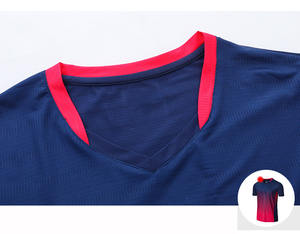 Logo de l'équipe Maillot de <span class=keywords><strong>badminton</strong></span> de table respirant à séchage rapide T-<span class=keywords><strong>shirt</strong></span> en polyester à manches courtes pour hommes - Product Image 6