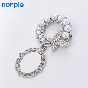 Broche <span class=keywords><strong>de</strong></span> Metal para Sublimación, con Diseño <span class=keywords><strong>de</strong></span> Mariposa, Perla y Foto, para Recuerdo <span class=keywords><strong>de</strong></span> Boda, Joyería <span class=keywords><strong>de</strong></span> Moda, DIY - Product Image 4