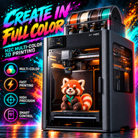 Printer 3D FDM Core-XY Tertutup Industri Kecepatan Tinggi Ukuran Besar 330*320*325mm Multi-Warna Dual-nozzle Combo H2C AMS Asli