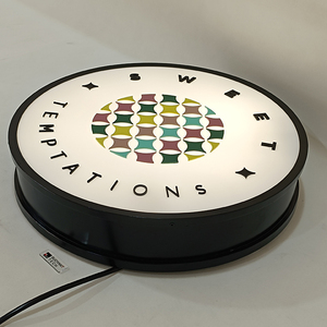 Custom Shape 3D Logo Light Box Round Indoor Outdoor Advertising <b>Led</b> Light Box <b>Sign</b> for Shop Signage - Product Image 1