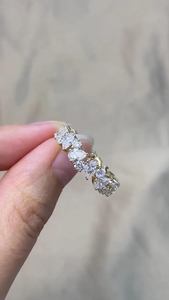Bague en diamant de laboratoire de 3,00 carats, taille poire et ronde, bijoux élégants, cadeau de fiançailles ou d'anniversaire pour femme - Product Image 6