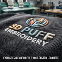 Sweat-shirt à capuche unisexe surdimensionné avec broderie 3D personnalisée OEM, streetwear de haute qualité, épaules tombantes, pour femmes et hommes