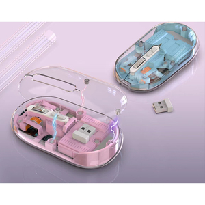 เมาส์ไร้สาย OEM แบบ Dual Mode 2.4G และ Bluetooth 5 ปุ่ม 5 โหมด ความละเอียด 800/1600 DPI ชาร์จไฟได้ พกพาสะดวก สำหรับแล็ปท็อป พีซี และ <span class=keywords><strong>Mac</strong></span> - Product Image 3