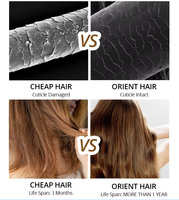 Orient Fashion Silicone Micro Anneau Cheveux Naturel Noir 100g Boucle de Cheveux Vietnamiens Bruts Microlinks Extensions Microlink Cheveux Humains
