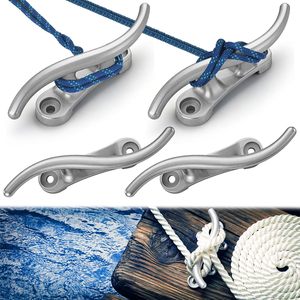 Étriers d'amarrage de type S résistants à la corrosion avec trous de fixation encastrés pour bateaux, quais et marinas - Product Image 6