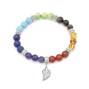 Csja — Bracelet de guérison des 7 Chakras pour hommes et femmes, bijou élastique, perles de Yoga, accessoire de méditation, ST051 - Product Image 5