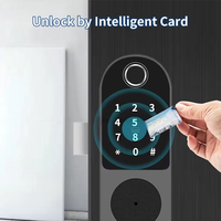 Serrure de porte intelligente extérieure Tuya WiFi IP65 étanche en alliage d'aluminium avec déverrouillage par empreinte digitale, mot de passe et carte, serrure de jante intelligente Ttlock