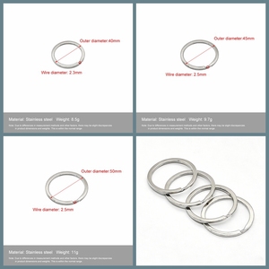 Anillos de Acero Inoxidable Resistentes a la Corrosión, Anillos Divididos de Alta Resistencia para Llaves de Coche, Placas de Identificación para Perros, Buceo - Product Image 3