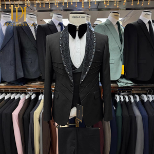 Costume de Mariage Homme Élégant à Boutonnage Simple – Blazer et Veste de <span class=keywords><strong>Cérémonie</strong></span> <span class=keywords><strong>pour</strong></span> Mariage ou Affaires - Product Image 4