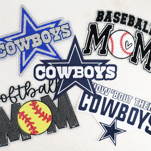 New Products Custom Large Embroidery Iron On Mama Ball Soccer Mom Chenille Patch - Product Image 4