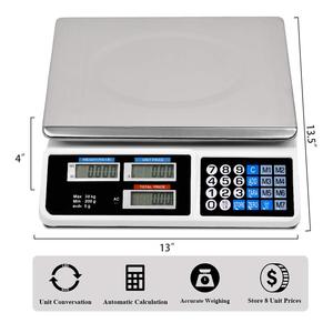 เครื่องชั่งดิจิตอล 30 กก. สำหรับซูเปอร์มาร์เก็ต เครื่องชั่งน้ำหนักอิเล็กทรอนิกส์สำหรับการคำนวณราคาเชิงพาณิชย์ - Product Image 4
