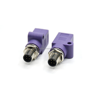 Adaptateur Ethernet industriel droit M12 vers RJ45 Cat 5A Code D M12 4 broches mâle vers prise RJ45
