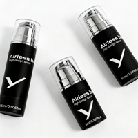 Flacon pompe sans air en PP, design compact, 5 ml, 10 ml, 15 ml, pour crème, lotion, sérum visage, lait corporel, écran solaire, maquillage