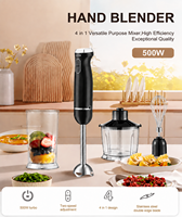 Mixeur Plongeant Électrique Puissant 500W en ABS, 5+ Vitesses, pour Préparation Culinaire Moderne et Hachage Domestique