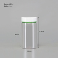 Conteneur d'emballage pharmaceutique en plastique HDPE pour pilules et comprimés, vente en gros, 120 ml, 150 ml, 200 ml, 250 ml