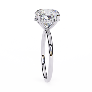 แหวนหมั้นเพชรแล็บโกรว์ทรงบริลเลียนต์ทองคำแท้ 18K สำหรับผู้หญิง ได้รับการรับรองจาก IGI ชุบโรเดียม หรูหรา สีขาว D พร้อมเลเซอร์ - Product Image 4