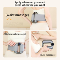 Kabelloser Ganzkörper-Massagegürtel Ring-Massagegerät für Schultern Taille Infrarot-Heizung & Vibrationsfunktionen Tragbarer Rückenmassagegerät