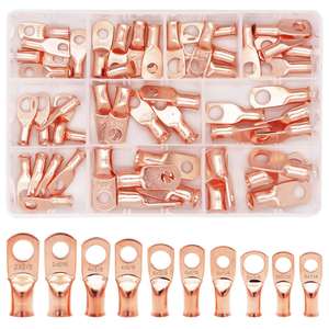 Connecteurs à sertir ronds en cuivre pur 50 pièces, norme américaine, pour onduleurs solaires de voitures - Ingénierie chimique - Product Image 2