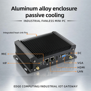 Mini PC Industrial sin Ventilador con Intel Core I3-I7 de 4ª a 12ª Generación, 2x2GbE LAN, 3G, 4G, IoT, Gateway y Edge Computing para Amplio Rango de Temperatura - Product Image 2