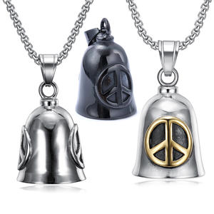Campanas de la Paz, Campanas de la Suerte, Campana de Metal con Logotipo Personalizado, Campana de Motocicleta con Signo de la Paz, Llavero - Product Image 1