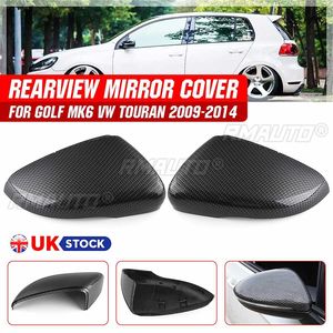 Left/Right Side Wing <b>Door</b> Rearview <b>Mirror</b> Cover Cap for VW Touran 2010-2014/Golf MK6 2009-2013 Carbon Fiber Exterior Parts - Product Image 1