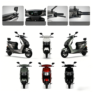 Vélo électrique urbain pour adultes avec pédales, 2 roues, moteur 1500W, batterie au plomb-acide 60V 20AH, freins à disque <span class=keywords><strong>avant</strong></span>/freins à <span class=keywords><strong>tambour</strong></span> arrière - Product Image 2