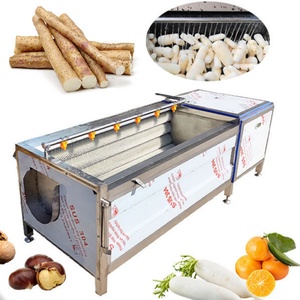 Rodillo Cepillador <span class=keywords><strong>de</strong></span> Acero Inoxidable, Pelador Industrial <span class=keywords><strong>de</strong></span> Patatas, Máquina <span class=keywords><strong>de</strong></span> Lavado y Pelado <span class=keywords><strong>de</strong></span> Frutas y Verduras para Patatas, Zanahorias y Remolachas - Product Image 1