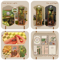 Набор для самостоятельной сборки миниатюрного книжного уголка Tonecheer Trade Only LED Secret Garden DIY Book Nook Kit, деревянная подставка для книг, для OEM, ODM и индивидуального брендирования