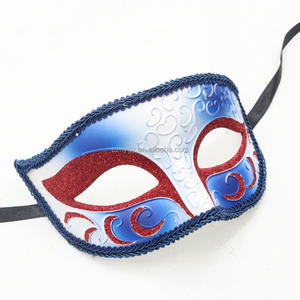 Vinice Masker bulu plastik emas 4 Juli tema bendera Amerika untuk pesta kostum karnaval Halloween Venesia - Product Image 2