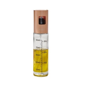 Bottiglia spray per olio in vetro arancione da 90 ml con indicatori di misurazione per cucinare e conservare - Product Image 1