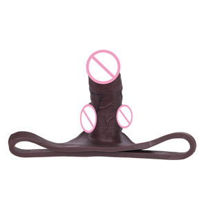 Sous-vêtements en silicone Strapon Pénis Pantalon Gode Homme Godes Réalistes Masturbateurs Pénis Sex Toys pour Gay Lesbiennes Adultes <span class=keywords><strong>Cosplay</strong></span> - Product Image 3