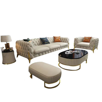 Juego de Sofás de Cuero de Lujo Moderno para el Hogar, Cuero Genuino de Alta Calidad, Modular y Seccional para Sala de Estar, Reclinable para Apartamento