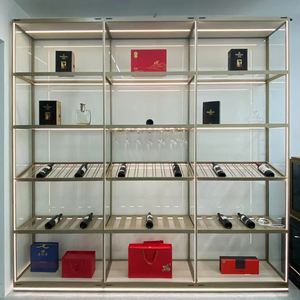 Estante para Licores Moderno y Personalizado, No Estándar, para Sala de Estar, Bar en Casa, Exhibición de Whisky y Vino Tinto, Gabinete de Aleación de Aluminio - Product Image 4