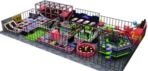 Parc de trampolines intérieur commercial, conception personnalisée, filet de protection en PVC, équipement de terrain de jeu durable et écologique, <span class=keywords><strong>jeux</strong></span> de divertissement - Product Image 4