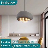 Lampes de plafond décoratives ovales en résine fabriquées en usine par Hullxine, à commande sans fil, garantie 3 ans, CE SAA
