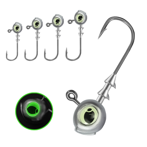 3.5g 5g 7g 10g chì đầu câu cá móc sáng Cá mắt móc sống mồi Jig đầu Bionic đêm phát sáng móc chì - Product Image 2