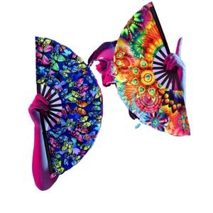 Ventilador Plegable de Mano con Protección UV, Diseño Artesanal de Bambú, Holográfico, Iridiscente y Reflectante, Ideal para Fiestas - Product Image 4