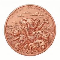 Pièce de monnaie en cuivre fin 999 personnalisée, 1 gramme, 1 once, 10 onces, estampée et imprimée UV, objet de collection mode/sport REIKO RK-YT025