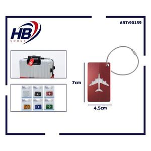 <b>Luggage</b> Tag Single Suction 7x4.5cm Red Airplane Design Travel <b>Identifier</b> - Product Image 3