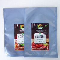 Emballage alimentaire congelé en plastique nylon imprimé personnalisé saucisse sous vide poisson poulet sacs en plastique à 3 joints latéraux avec logos