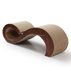 Luxo Natural Lounge <span class=keywords><strong>Scratcher</strong></span> para Gatos Reciclado Papelão Ondulado com Sisal Clássico Estilo Clássico Embalagem Da Caixa - Product Image 6