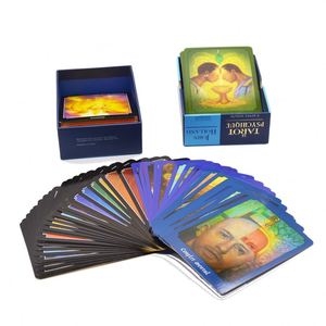 Cartas de Tarot de Papel con Impresión Personalizada, con Lámina Dorada, Tema de Oráculo, Estilo Dominó e Instrucciones, Caja Personalizada, Mazos de Tarot - Product Image 3