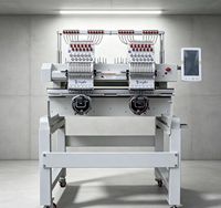 Machine à broder YINGHE 1202 à 2 têtes et 12 aiguilles, avec kits de cerceaux variés, compatible avec les casques incurvés, les vêtements et la confection de tissus plats