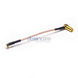 Cáp đồng trục RP SMA nữ-mmcx M90 Nam Góc nối adapter Pigtail rg178 rg316 - Product Image 1