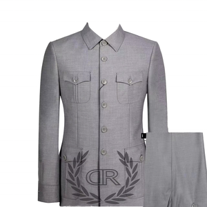 Traje de negocios Zhongshan de una sola botonadura de marca de tamaño grande de comercio exterior para África Sudáfrica entidad mayorista - Product Image 4